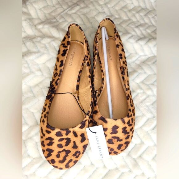 Lane Bryant Ballerina Flats, Women's sz 10W, Leopard Print. NWT. - Picture 1 of 3